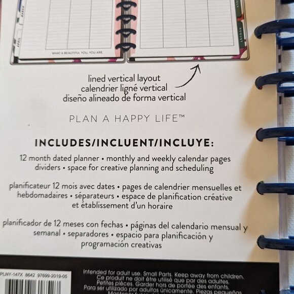 NWT Happy Planner 'Kindness' Watercolor Classic 2020 Vertical 12 Mo Outdated NEW - Picture 6 of 7